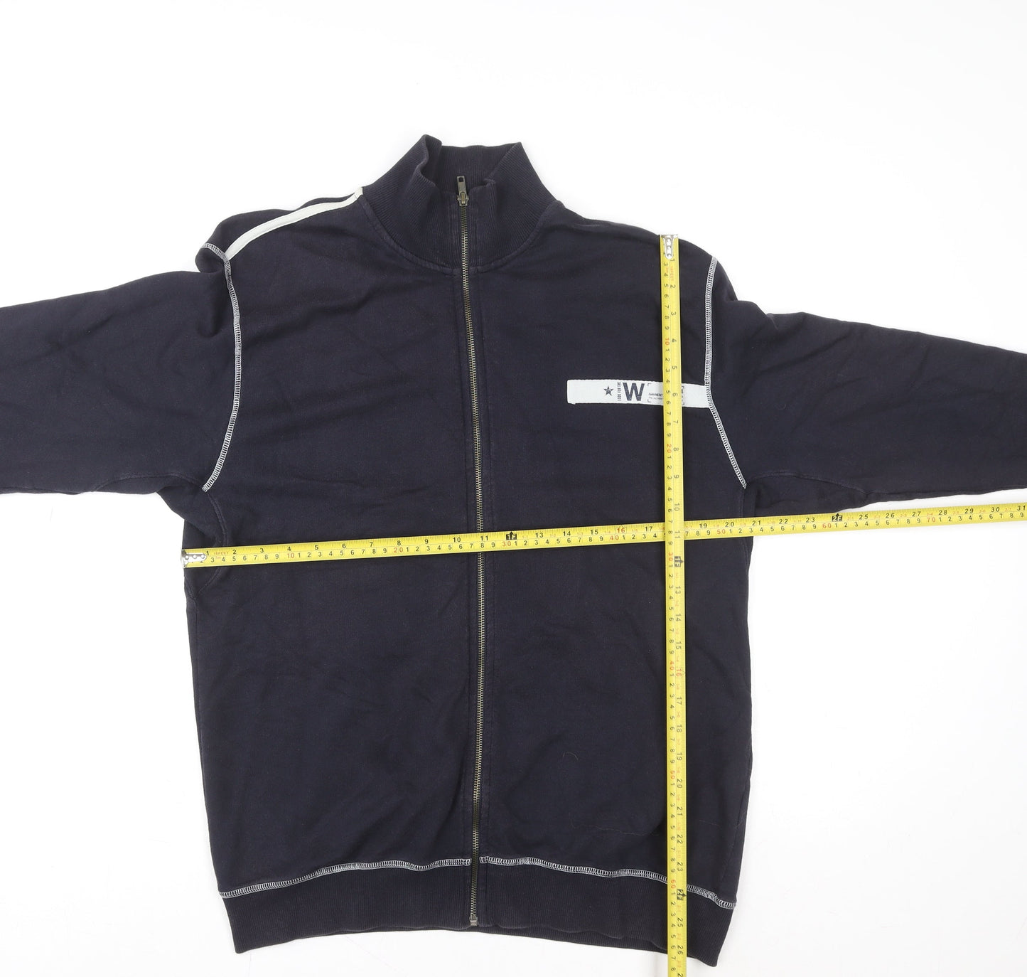 Wrangler Men's Blue Full Zip Cotton Sweatshirt Size L