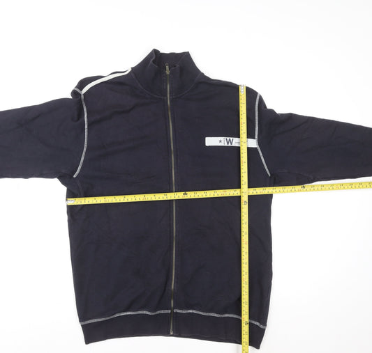 Wrangler Men's Blue Full Zip Cotton Sweatshirt Size L