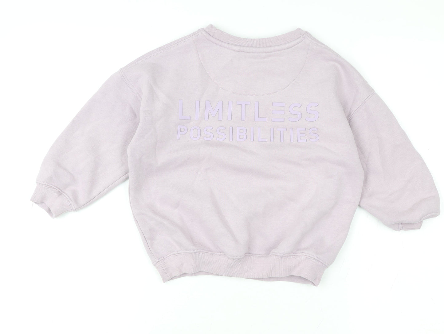 F&F Girls Purple Limitless Possibilities Pullover Sweatshirt 3-4 Years
