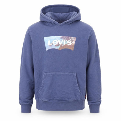 Mens UK Size M Levi's Blue Pullover Hoodie