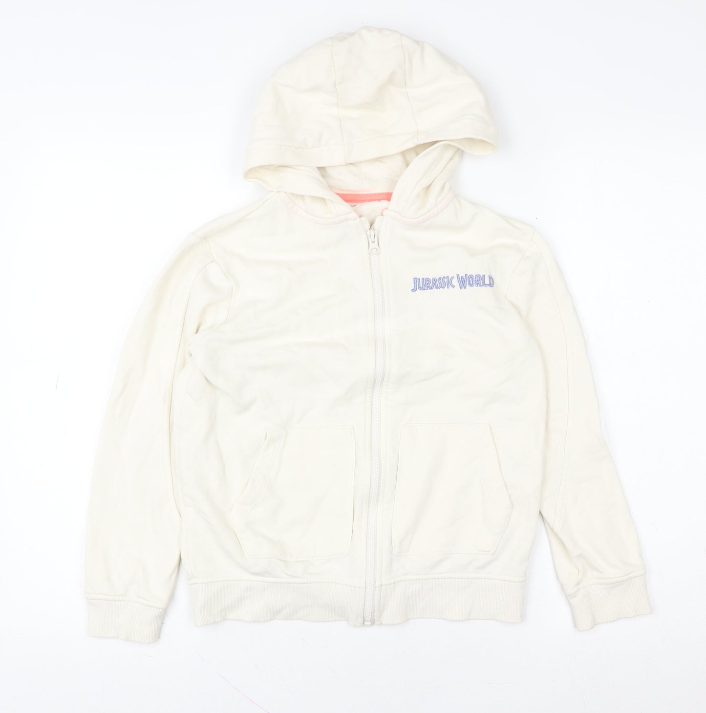 Girls UK Size 9-10 Years Marks and Spencer Ivory Full Zip Hoodie