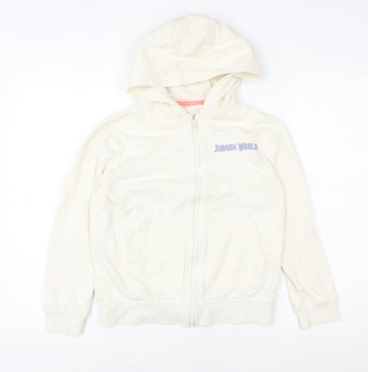 Girls UK Size 9-10 Years Marks and Spencer Ivory Full Zip Hoodie