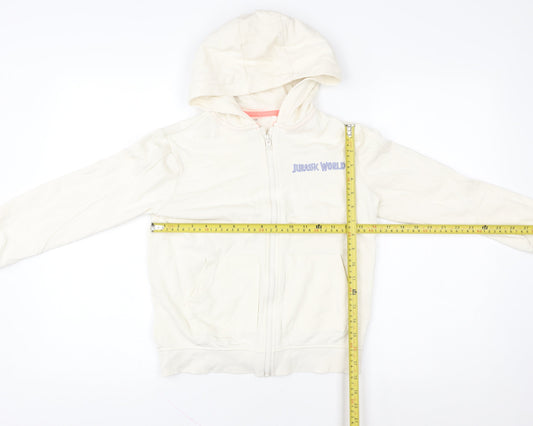 Girls UK Size 9-10 Years Marks and Spencer Ivory Full Zip Hoodie