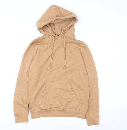 Brave Soul Women Beige Pullover Hoodie XS Cotton Blend Casual