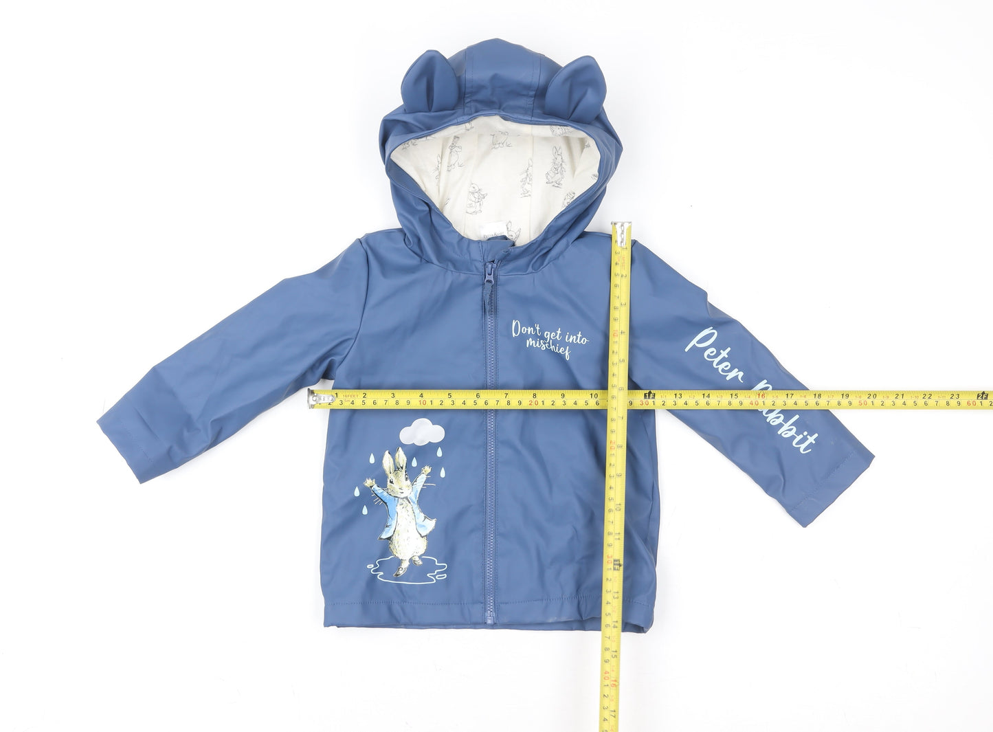 Peter Rabbit Blue Hooded Waterproof Rain Coat Jacket 12-18M Unisex Baby