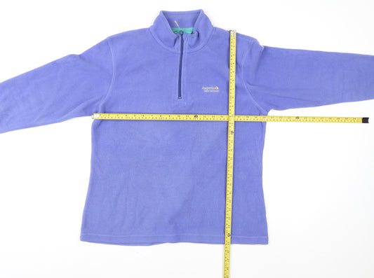 Regatta Women’s Purple Fleece Pullover 1/4 Zip Sweatshirt UK 14