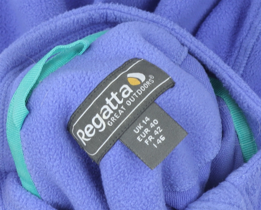 Regatta Women’s Purple Fleece Pullover 1/4 Zip Sweatshirt UK 14