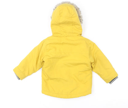 Next Unisex Baby Yellow Tiger Hooded Padded Parka Coat 12-18 Months