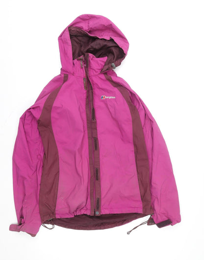 Berghaus Women's Pink Waterproof Hooded Rain Jacket Size 10