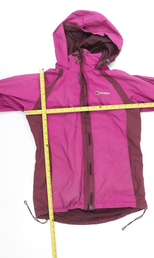Berghaus Women's Pink Waterproof Hooded Rain Jacket Size 10