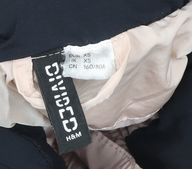 H&M Divided Women's Pink & Black Puffer Jacket XS Winter Coat