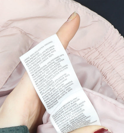 H&M Divided Women's Pink & Black Puffer Jacket XS Winter Coat