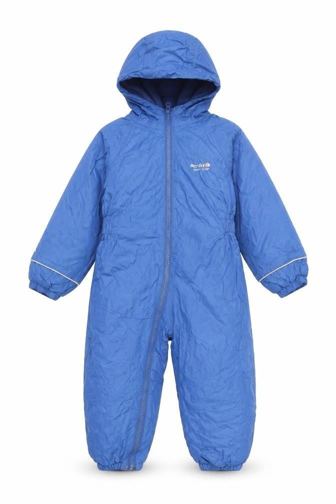 Front view of Regatta Blue Hooded Waterproof Snowsuit 24 Months unisex baby winter wear