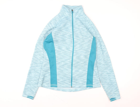 Womens UK Size M Tek Gear Blue Full Zip Sweatshirt