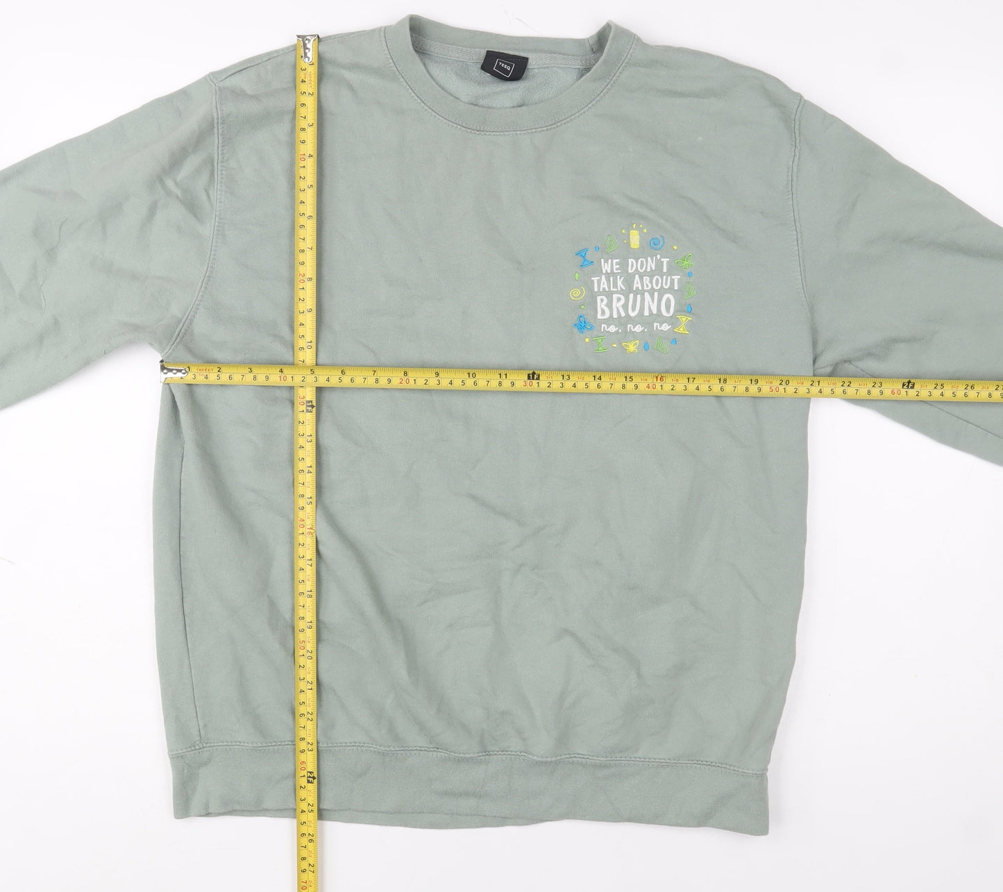 Mens UK Size L TEEQ Green Pullover Sweatshirt