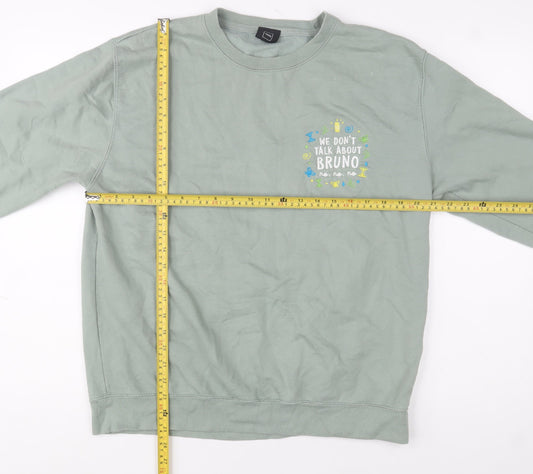 Mens UK Size L TEEQ Green Pullover Sweatshirt