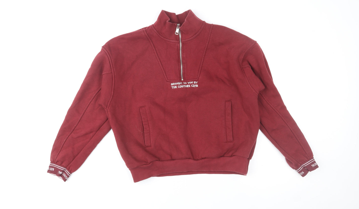 Womens UK Size 4 The Couture Club Red Pullover Sweatshirt