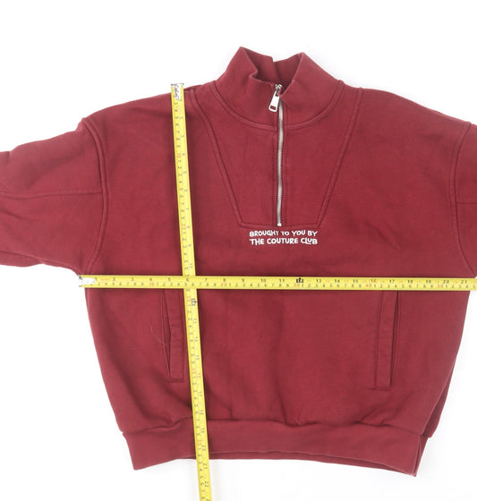 Womens UK Size 4 The Couture Club Red Pullover Sweatshirt
