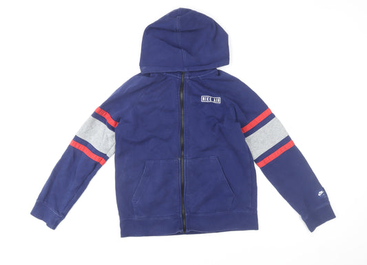 Boys UK Size 14-15 Years Nike Blue Full Zip Hoodie
