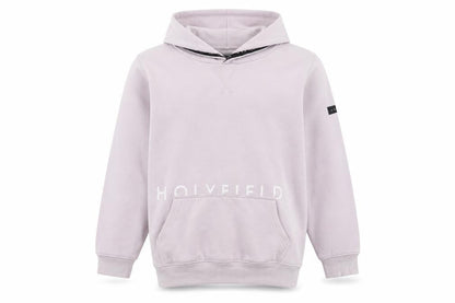 Front view of Holyfield girls’ beige pullover hoodie 10-12 years fleece cotton blend