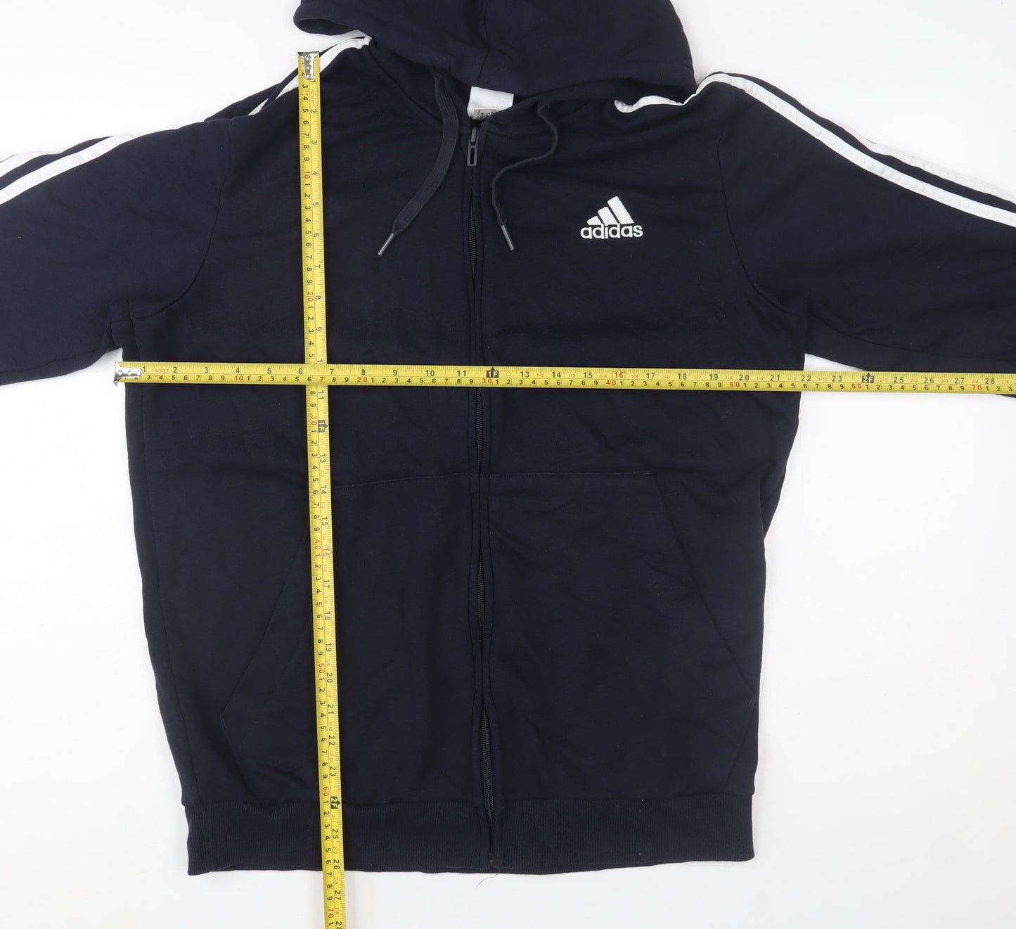 Adidas Men's Blue Full Zip Hoodie L Sportswear Jacket