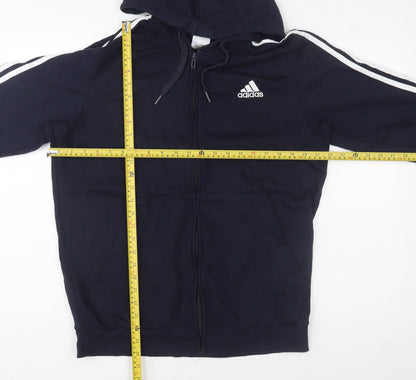 Adidas Men's Blue Full Zip Hoodie L Sportswear Jacket