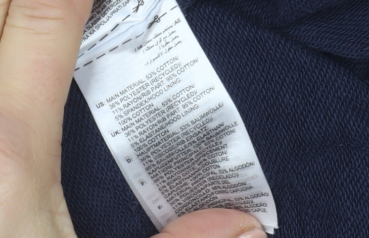 Adidas Men's Blue Full Zip Hoodie L Sportswear Jacket