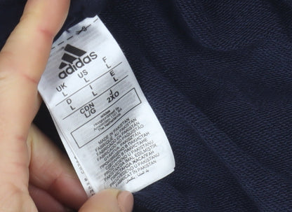 Adidas Men's Blue Full Zip Hoodie L Sportswear Jacket