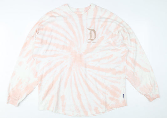 Unisex Adults UK Size M Disney Pink Pullover Sweatshirt