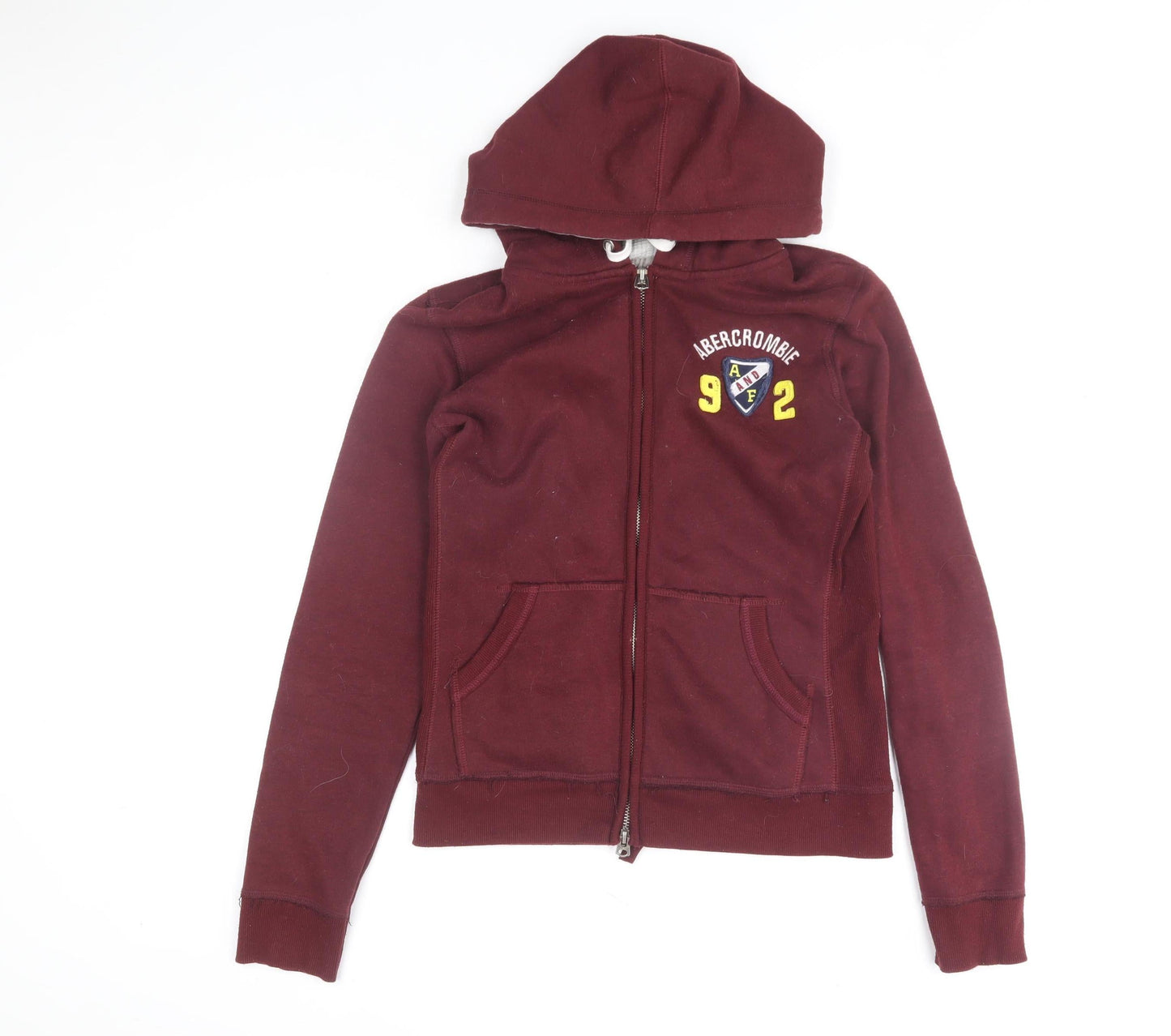 Abercrombie & Fitch Men's Red Full Zip Hoodie Size S