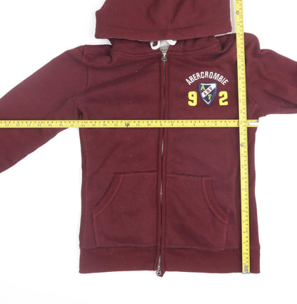 Abercrombie & Fitch Men's Red Full Zip Hoodie Size S