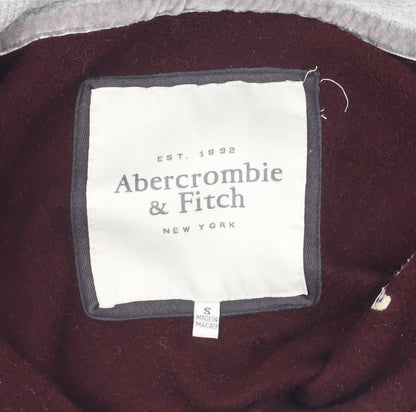 Abercrombie & Fitch Men's Red Full Zip Hoodie Size S