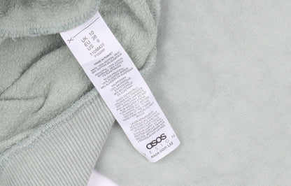 Womens UK Size 10 ASOS Design Green Pullover Hoodie
