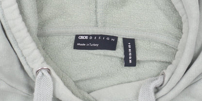 Womens UK Size 10 ASOS Design Green Pullover Hoodie