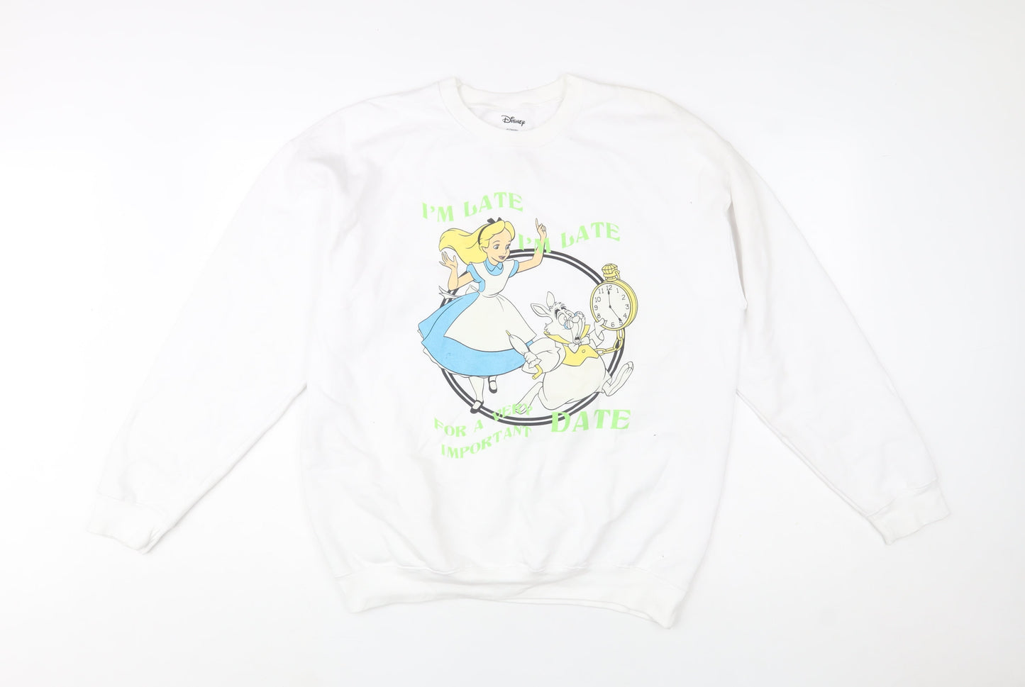 Womens UK Size L Disney White Pullover Sweatshirt
