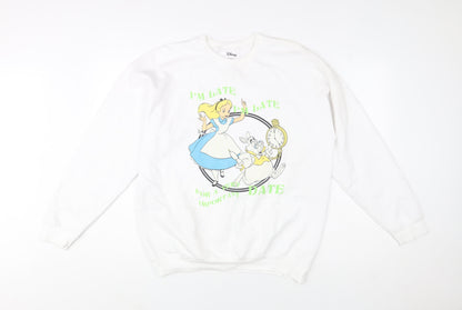 Womens UK Size L Disney White Pullover Sweatshirt