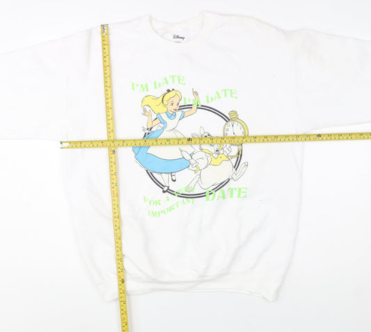 Womens UK Size L Disney White Pullover Sweatshirt
