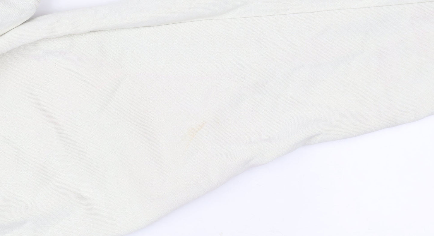 Nike Women Beige Pullover Hoodie Medium Logo Print Casual