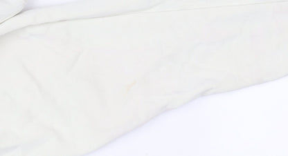 Nike Women Beige Pullover Hoodie Medium Logo Print Casual