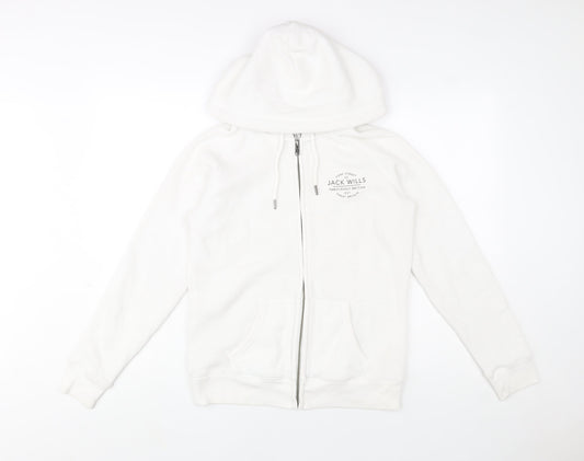 Womens UK Size 12 Jack Wills White Gym & Training Walking Casual Jacket
