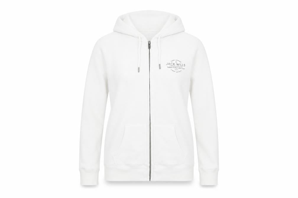 Womens UK Size 12 Jack Wills White Gym & Training Walking Casual Jacket