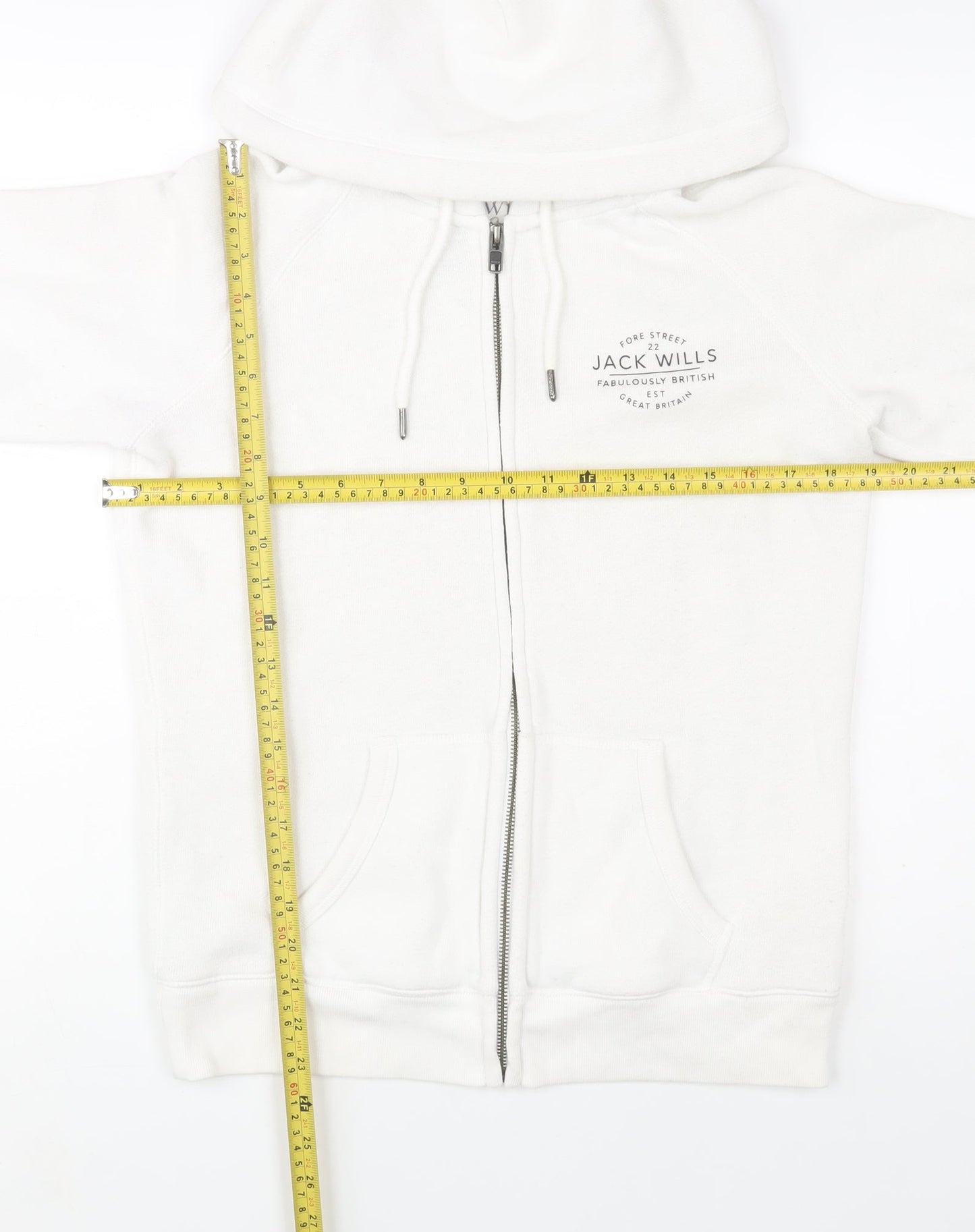 Womens UK Size 12 Jack Wills White Gym & Training Walking Casual Jacket
