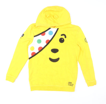 Girls UK Size 11-12 Years BBC Children in Need Yellow Pullover Hoodie