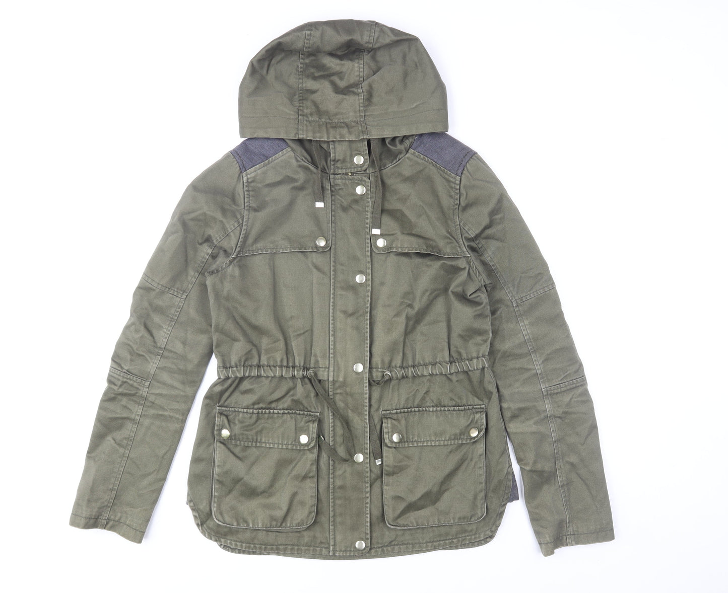Womens UK Size 8 Topshop Green Parka Coat