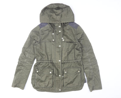Womens UK Size 8 Topshop Green Parka Coat