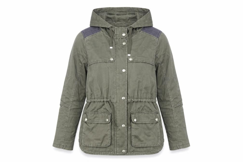 Womens UK Size 8 Topshop Green Parka Coat