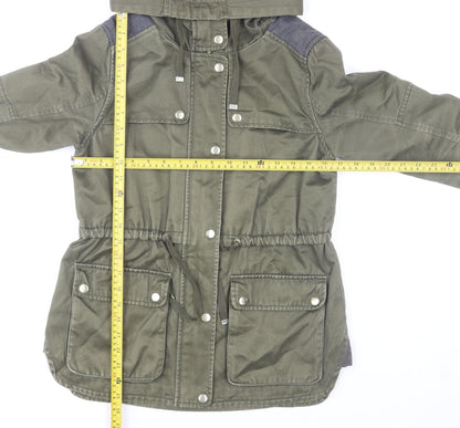Womens UK Size 8 Topshop Green Parka Coat