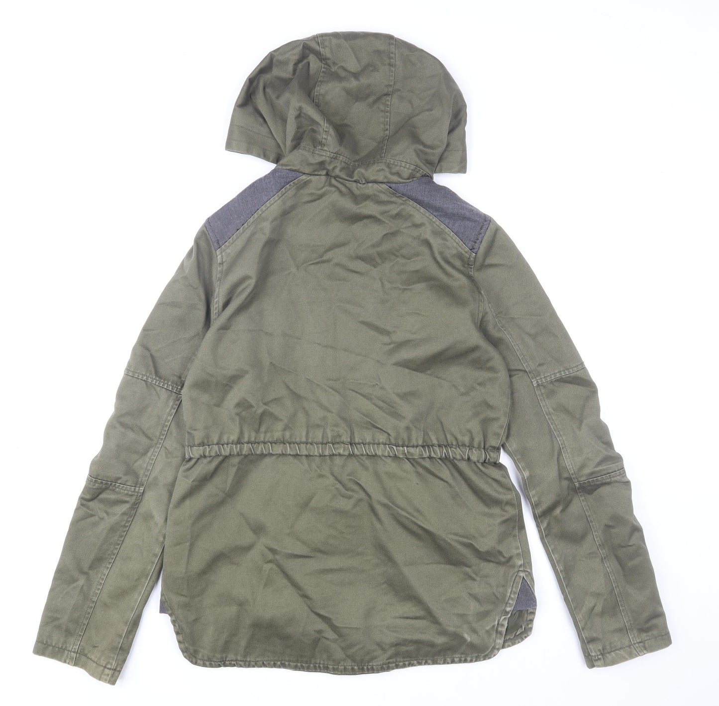 Womens UK Size 8 Topshop Green Parka Coat