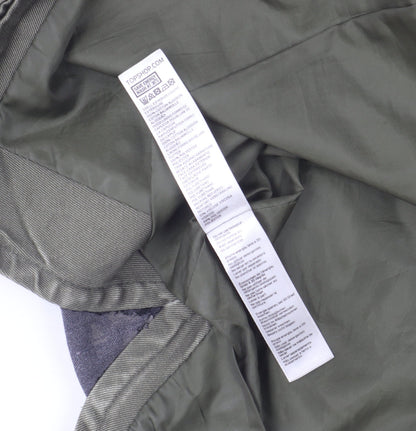 Womens UK Size 8 Topshop Green Parka Coat