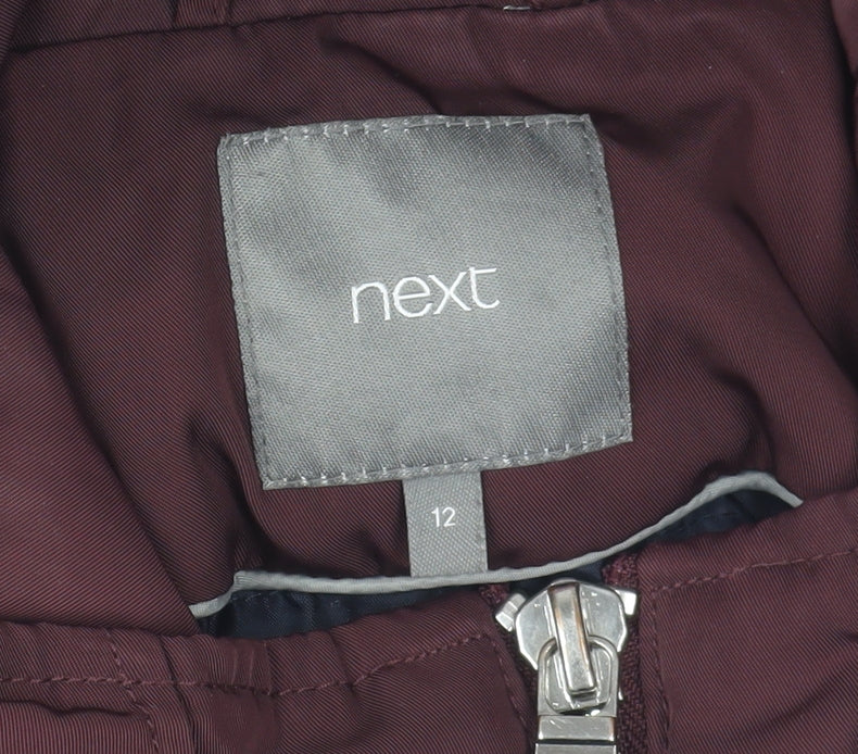 Womens UK Size 12 NEXT Red Parka Coat